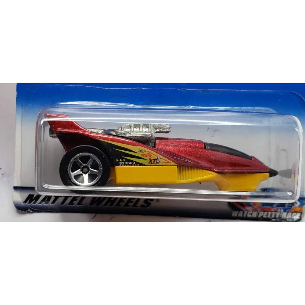 Hot Wheels 2000 Mainline XT-3 Red and Yellow With Chrome 5 Spoke Wheels #215